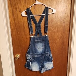 Almost Famous Blue Denim Jeans Overalls
